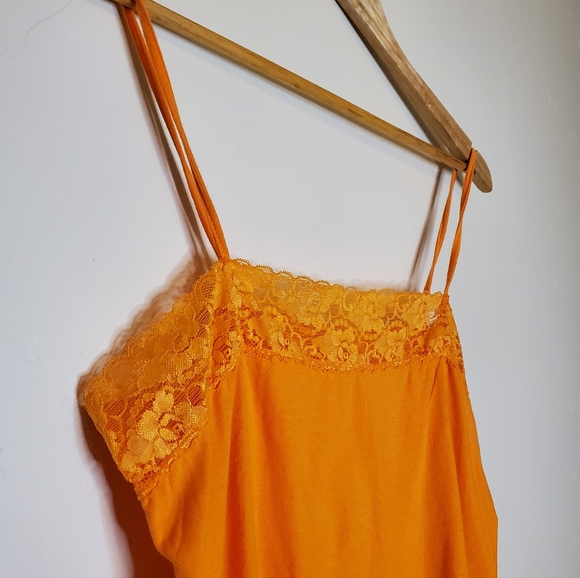 Bright Sherbet Orange Lace Camisole - Picture 3 of 9